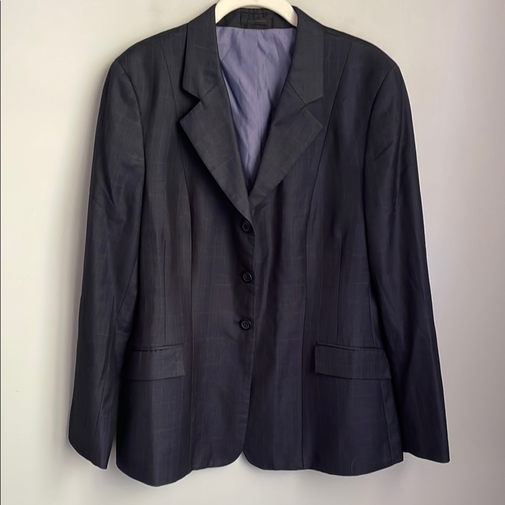 R.J. Classics Essential Plaid Equestrian Show Coat Wool Blend Blazer Size 14L